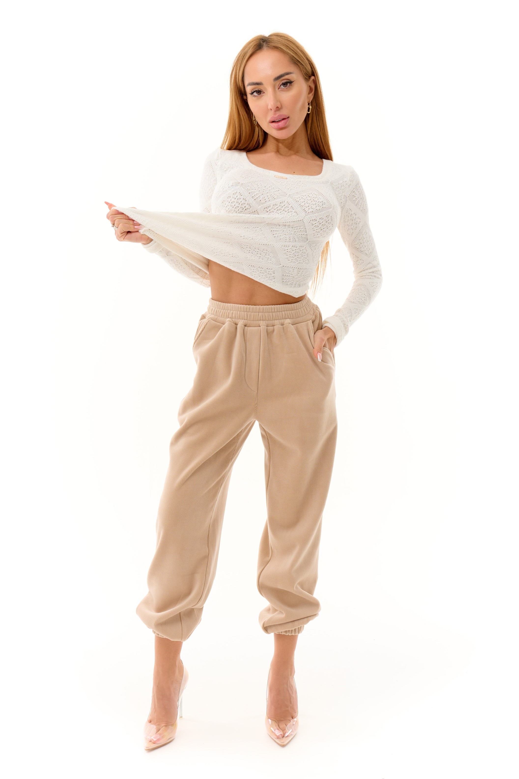 Бежеві штани PINK MARSHMALLOW "Sample Sale"